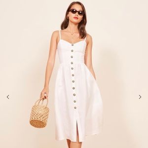 Reformation Thelma Dress in White